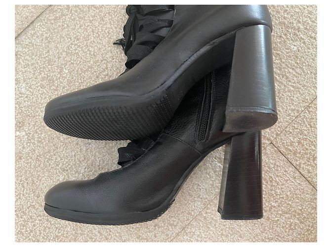 Autre Marque Stivali stringati OVYÉ T in pelle nera.38 Nero - vista 11