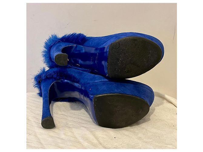Yves Saint Laurent YSL Palais Mohawk Tribute-Pumps Blau - Ansicht 8