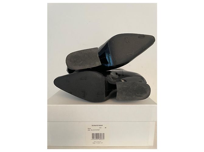 Botines Barbarella Dorateymur en charol negro - vista 3