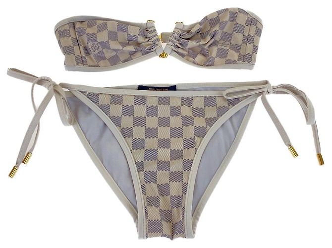 LOUIS VUITTON Bañador Damier Azur Blanco - vista 3