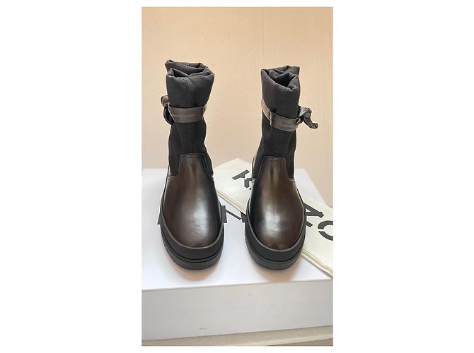 Botas Kenzo Safari negras de cuero y algodón Talla 39 Negro - vista 7