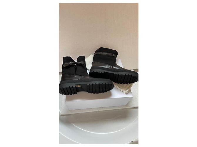 Botas Kenzo Safari negras de cuero y algodón Talla 39 Negro - vista 8