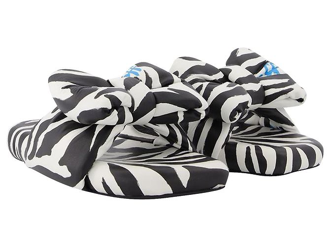 Off White Extra gepolstertes Sl. mit Zebramuster 1001 Schwarz-Weiß-Folien - Ansicht 2
