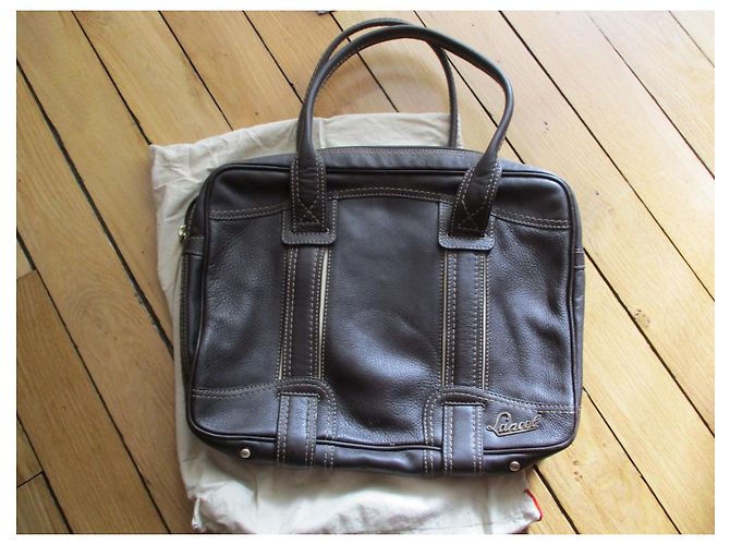 Lancel Borsa per computer in pelle color cioccolato. Misto. Marrone - vista 2