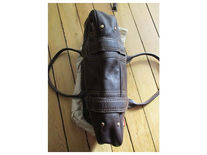 Lancel Borsa per computer in pelle color cioccolato. Misto. Marrone - vista 6