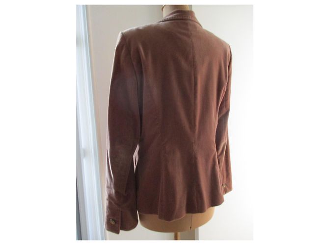 Gerard Darel Blazerjacke aus blassrosa Samt, Taille 42. Pink - Ansicht 3