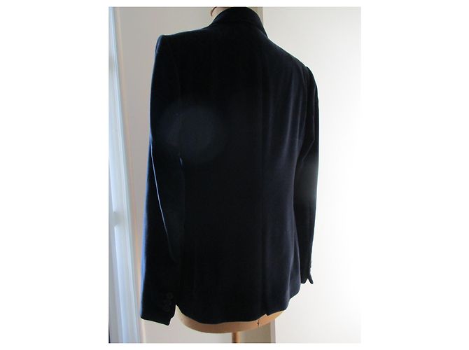 Autre Marque Giacca blazer in velluto notte, taille 42. Blu navy - vista 2