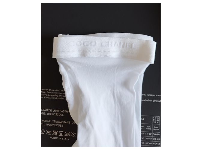 Chanel Medias Blancas con Logos CC Otoño-Invierno 2020-2021 Blanco - vista 4