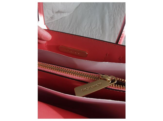 Borsa a mano Michael Kors Mercer in pelle rosa con finiture oro Gold hardware - vista 6