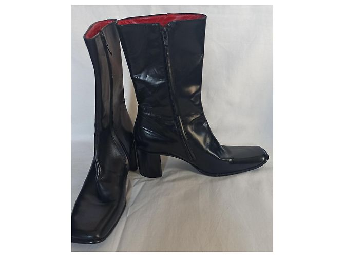 Stivaletti in pelle nera Free Lance Nero - vista 5