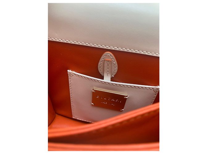 Borsa a mano Bulgari Serpenti in pelle beige - vista 9