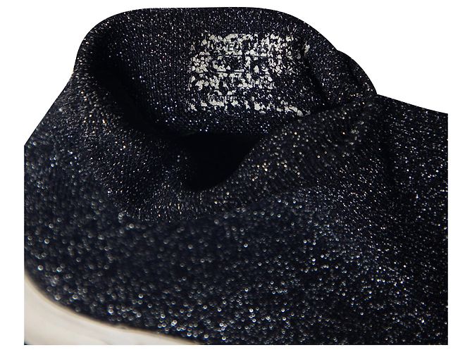Balenciaga Glitter Speed Sneaker aus schwarzer Viskose - Ansicht 7