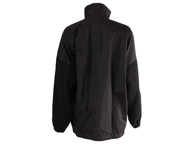 Giubbotto Balenciaga oversize con zip e logo in cotone nero - vista 3