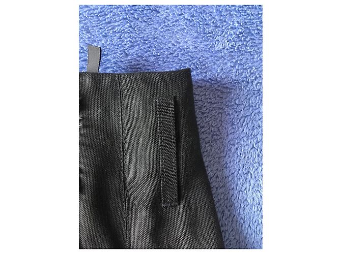 Falda cruzada Burberry negra de lino Negro - vista 5