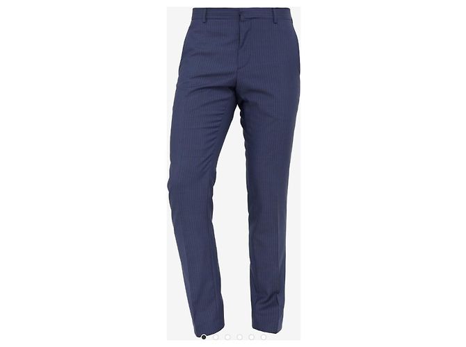 Pantaloni formali a righe di Calvin Klein Blu - vista 2