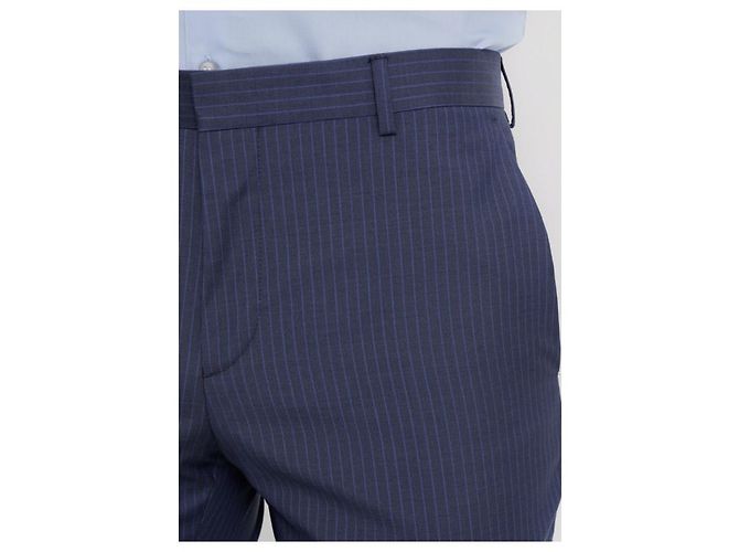Pantaloni formali a righe di Calvin Klein Blu - vista 4