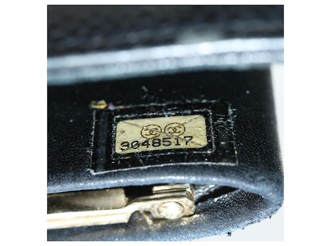 CHANEL COCO Mark Monedero Caviar Skin Black CC Auth ac991 Negro - vista 11