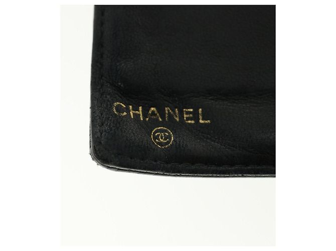 CHANEL COCO Mark Monedero Caviar Skin Black CC Auth ac991 Negro - vista 17