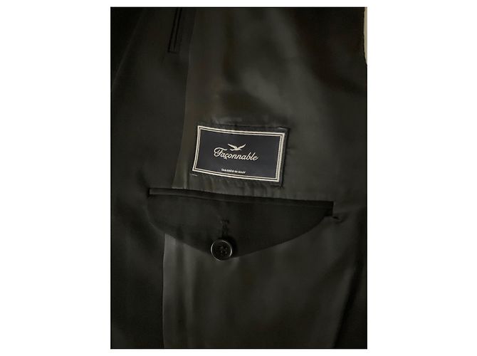 Façonnable Schwarzer Wollblazer - Ansicht 4