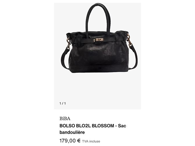 Borsa a mano BIBA Blossom nera in pelle con portafoglio Nero - vista 2