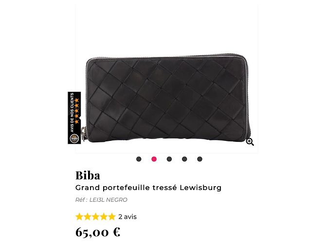 Borsa a mano BIBA Blossom nera in pelle con portafoglio Nero - vista 3