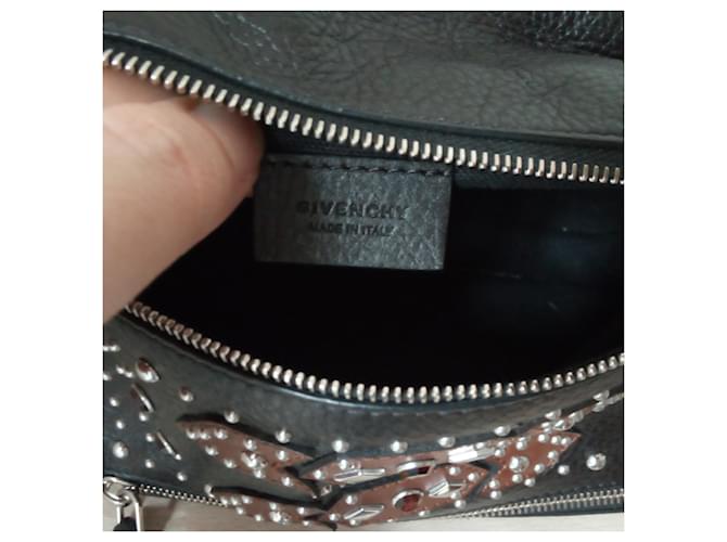 Pochette Givenchy Pandora in pelle con borchie nera Nero - vista 6