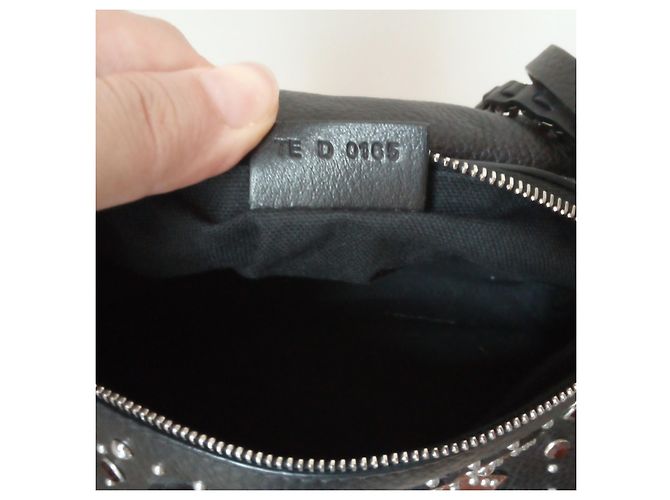 Pochette Givenchy Pandora in pelle con borchie nera Nero - vista 7