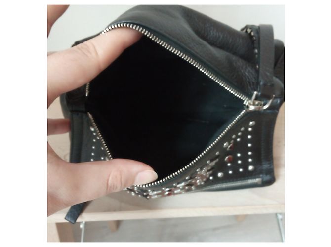 Pochette Givenchy Pandora in pelle con borchie nera Nero - vista 8