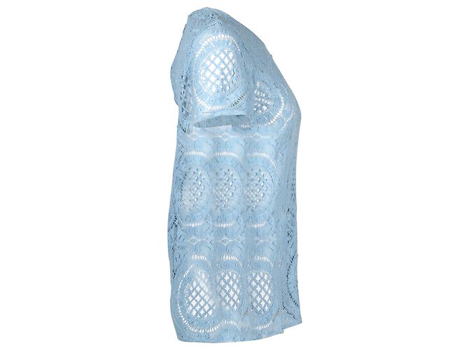 Blusa de encaje Burberry Prorsum en algodón azul - vista 2