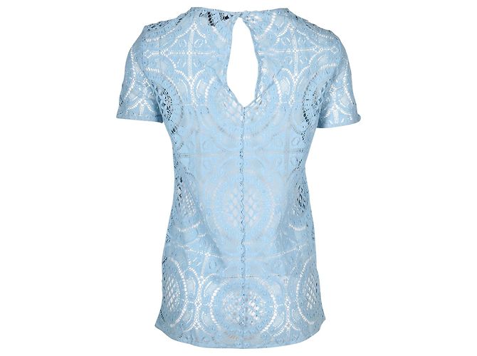 Blusa de encaje Burberry Prorsum en algodón azul - vista 3