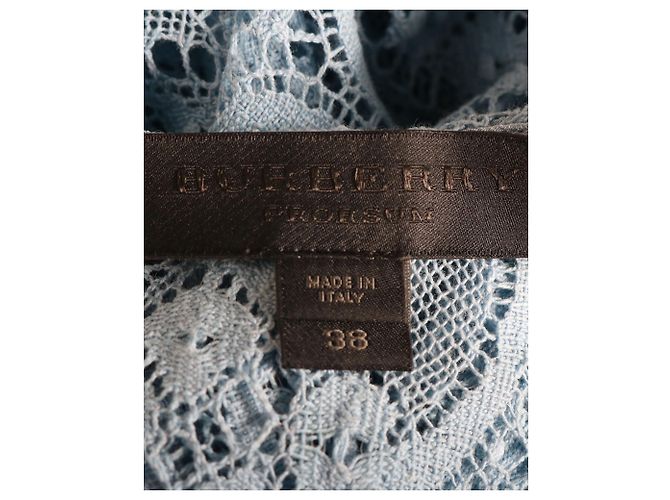 Blusa de encaje Burberry Prorsum en algodón azul - vista 4