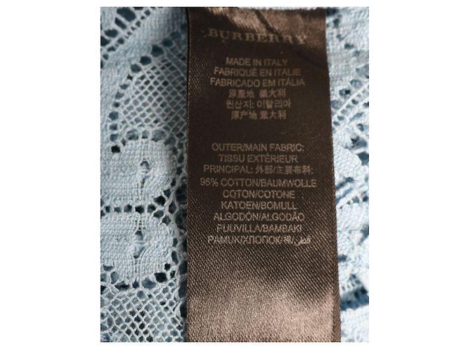 Blusa de encaje Burberry Prorsum en algodón azul - vista 5