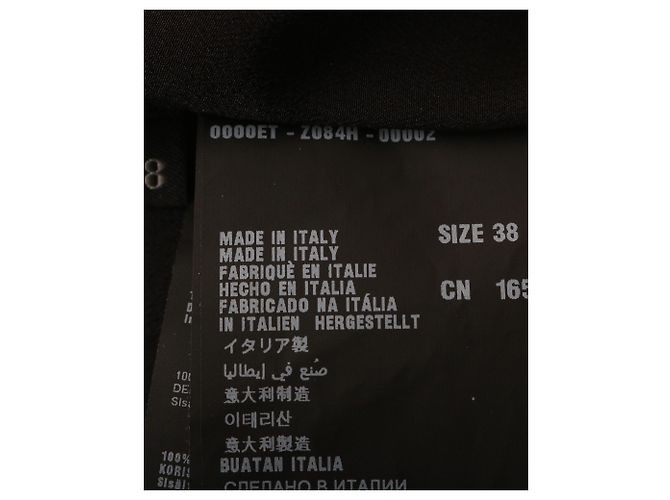 Camicetta Prada con polsini impreziositi in seta nera Nero - vista 5