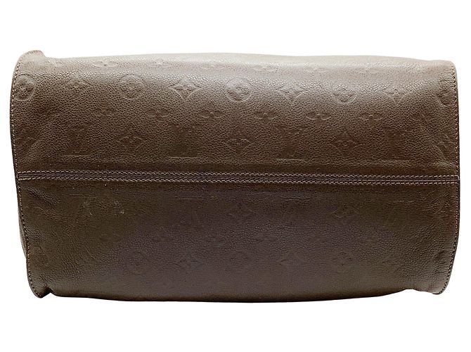 Louis Vuitton Lumineuse Monogram Empreinte Ledertasche in Taupe Braun - Ansicht 5