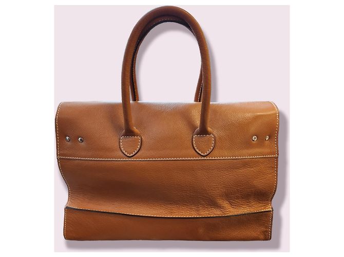 Borsa a mano Mac Douglas Sellier in pelle marrone chiaro - vista 2