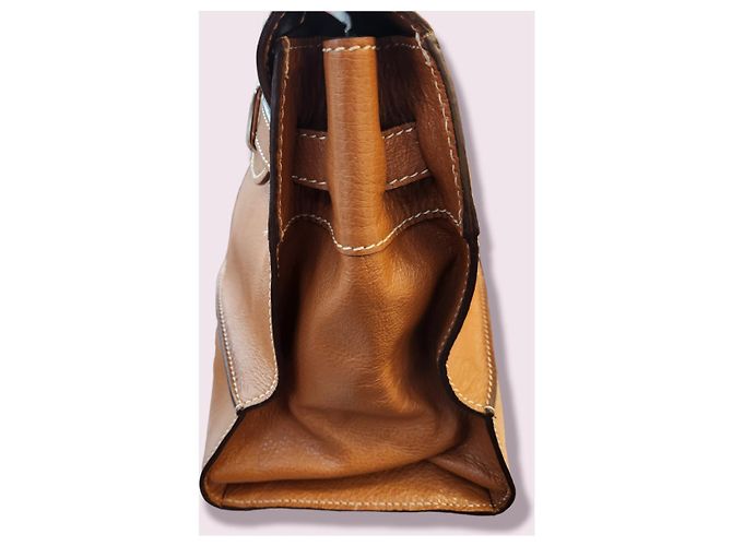 Borsa a mano Mac Douglas Sellier in pelle marrone chiaro - vista 4