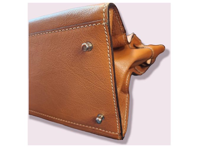 Borsa a mano Mac Douglas Sellier in pelle marrone chiaro - vista 5
