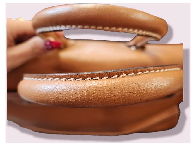Borsa a mano Mac Douglas Sellier in pelle marrone chiaro - vista 7