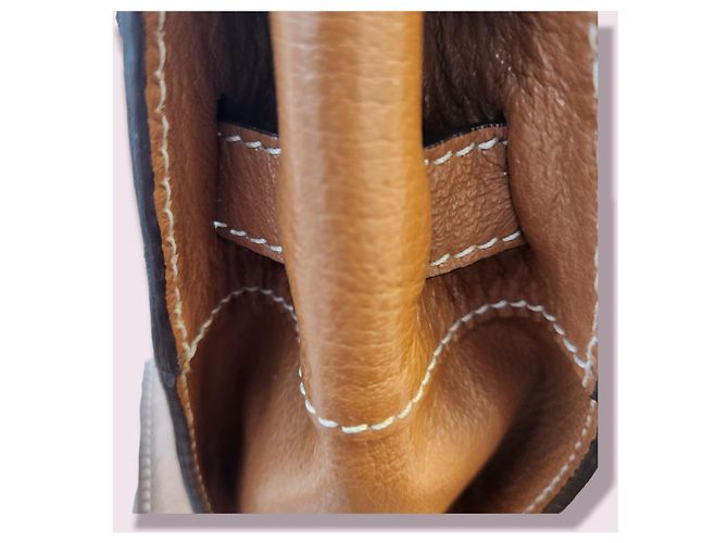 Borsa a mano Mac Douglas Sellier in pelle marrone chiaro - vista 9