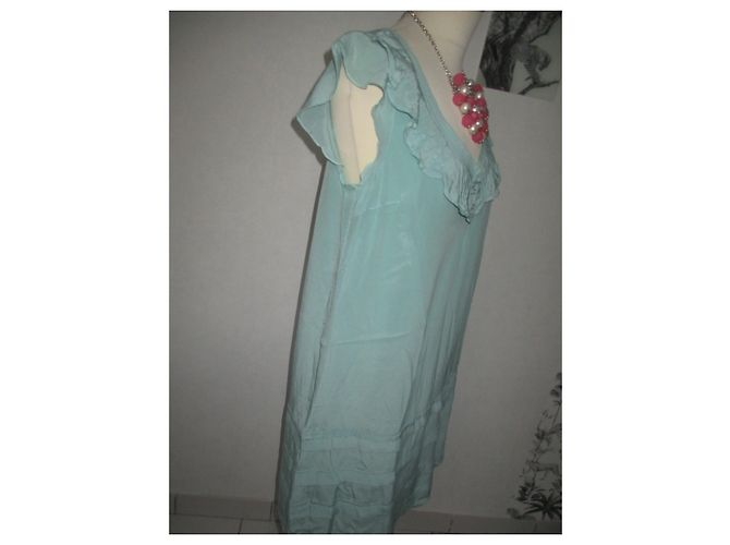 Autre Marque Camaieu Seidenkleid Wassergrün Hellgrün - Ansicht 2