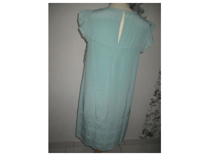 Autre Marque Camaieu Seidenkleid Wassergrün Hellgrün - Ansicht 3