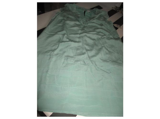 Autre Marque Camaieu Seidenkleid Wassergrün Hellgrün - Ansicht 7