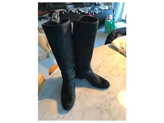 Botas Armani de piel negra talla 39 Negro - vista 2