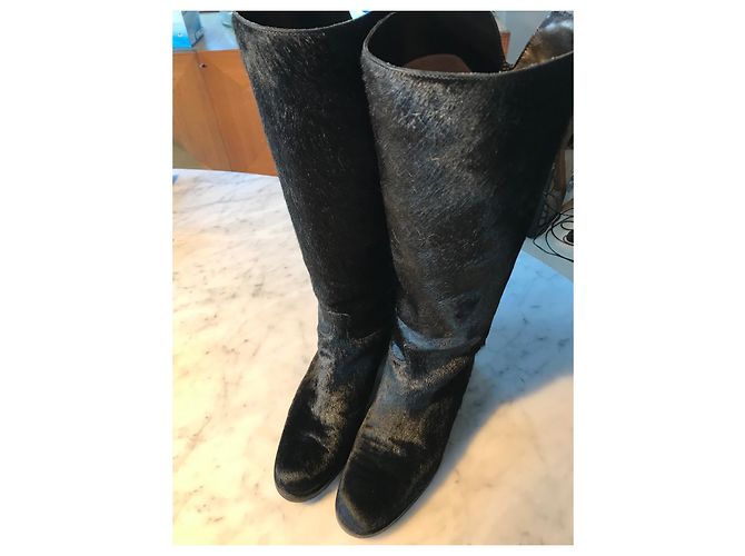 Botas Armani de piel negra talla 39 Negro - vista 4