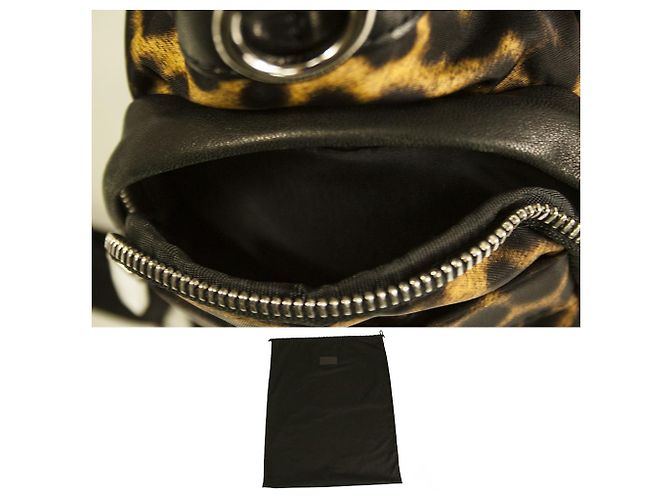 Zaino Alexander Wang Marti in tela con stampa leopardata in pelle nera - vista 8