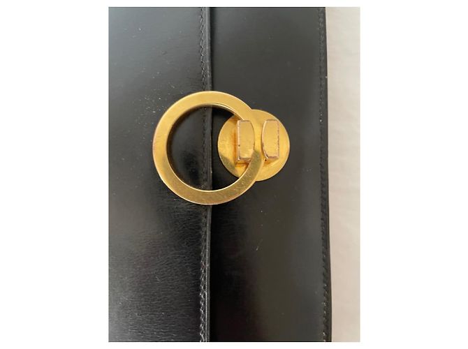Hermès Borsa Hermes Ring in pelle box nera Nero - vista 6