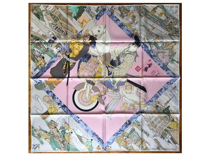 Square Hermès Les Artisans d'Hermès neu 90cm 100% Pink - Ansicht 3