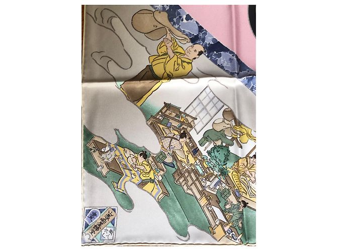 Square Hermès Les Artisans d'Hermès neu 90cm 100% Pink - Ansicht 6