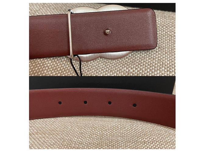 Chanel Ceinture en cuir réversible à boucle classique CC Noir - vue 6