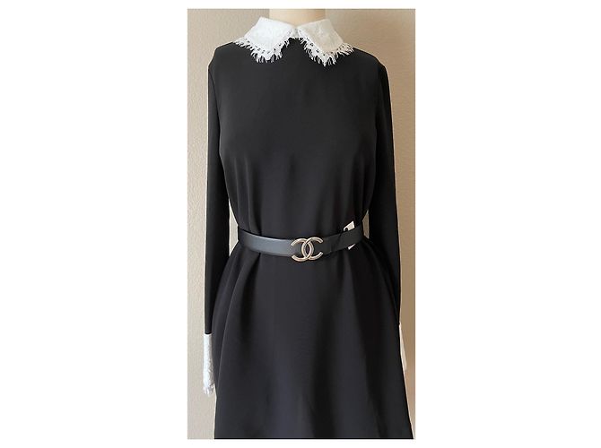 Chanel Ceinture en cuir réversible à boucle classique CC Noir - vue 8